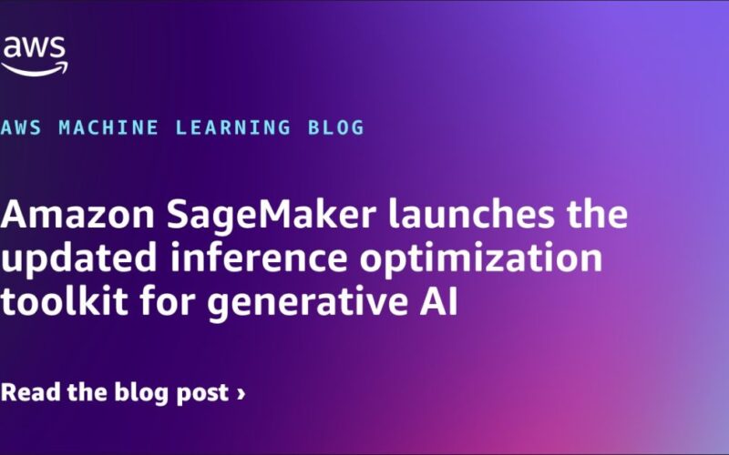 Amazon SageMaker launches the updated inference optimization toolkit for generative AI | Amazon Web Services