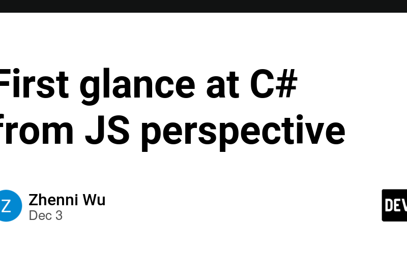 First glance at C# from JS perspective