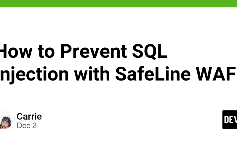 How to Prevent SQL Injection with SafeLine WAF