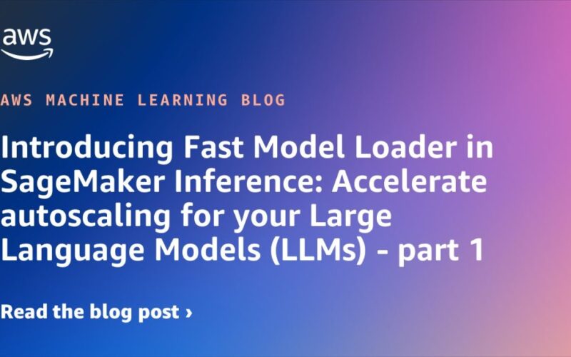 Introducing Fast Model Loader in SageMaker Inference: Accelerate autoscaling for your Large Language Models (LLMs) – part 1 | Amazon Web Services