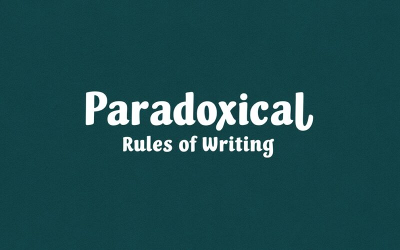 Some Paradoxical Rules of Writing