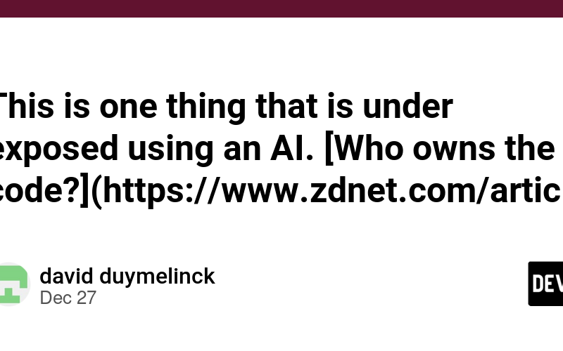 This is one thing that is under exposed using an AI. https://www.zdnet.com/article/if-chatgpt-produces-ai-generated-code-for-your-app-who-does-it-really-belong-to/