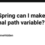 With Spring can I make an optional path variable?